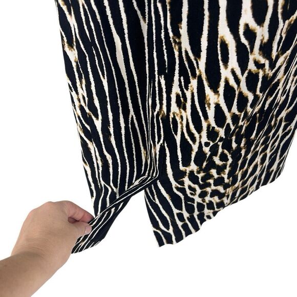 Vince Camuto Animal Zebra Print Sheath Dress Size 12 Career Cotton Spandex Blend - Picture 5 of 9